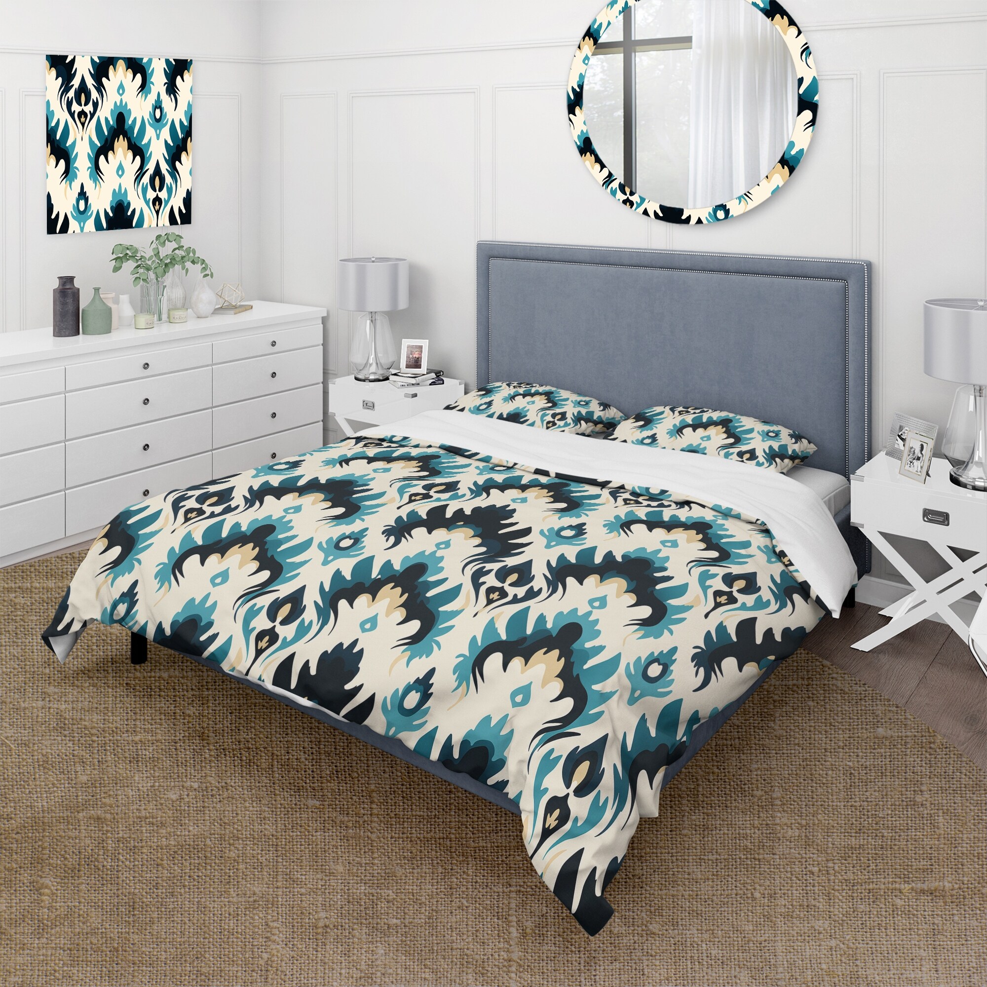 Bassetti LADYBUG BLUE double bed set with underneath and 4